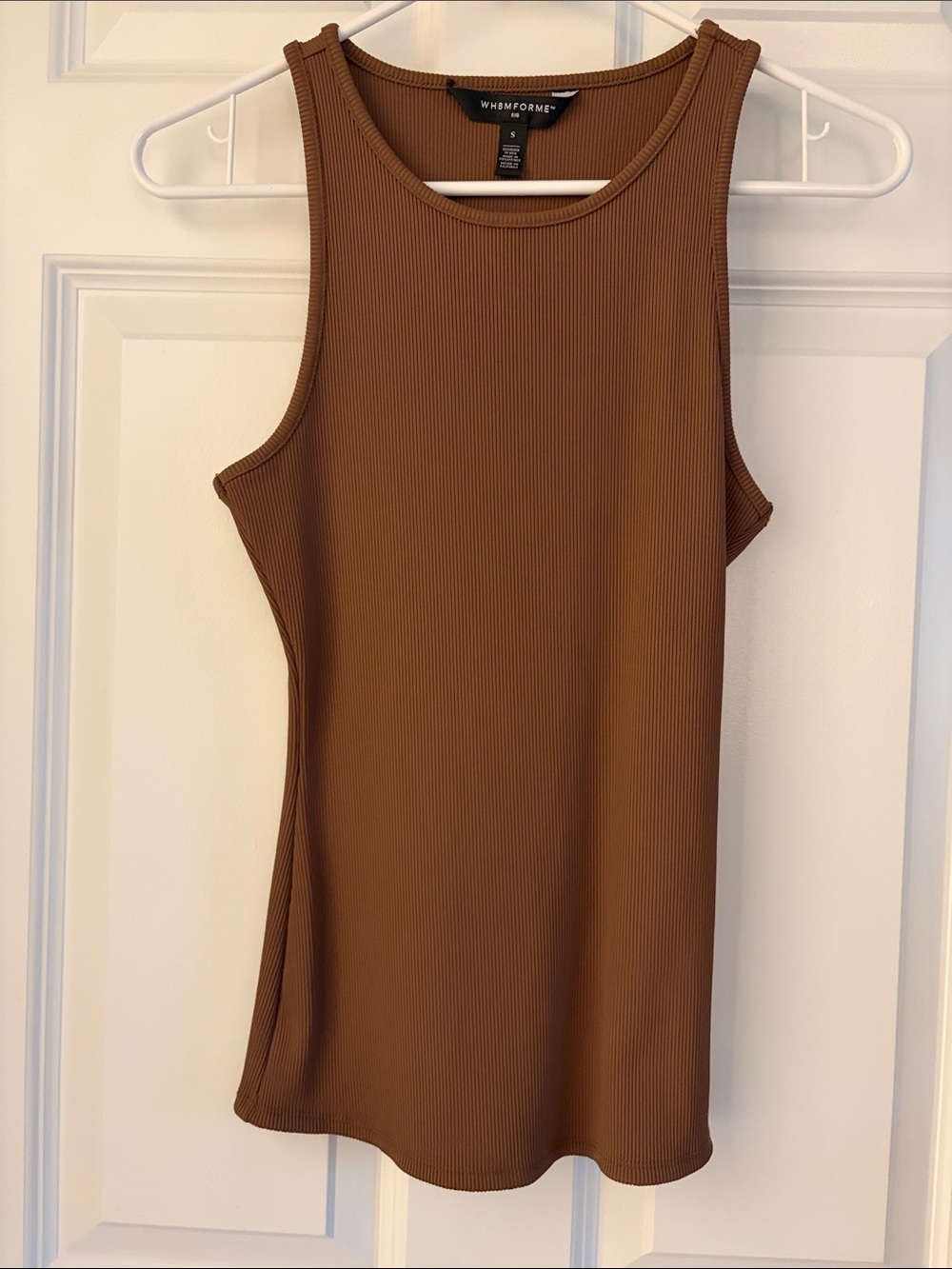 White House Black Market Brown Ribbed Tank Top